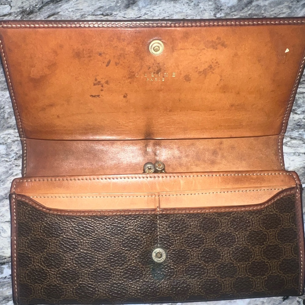 Celine Monogram Leather Wallet